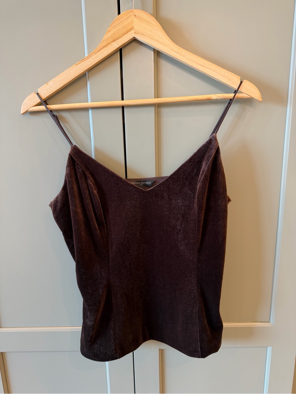Banana Republic Brown Velvet Camisole Tank Top Size S NWOT